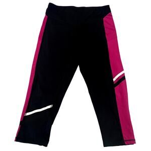 Champion women's capri leggings Large black and pink athletics work gear fall